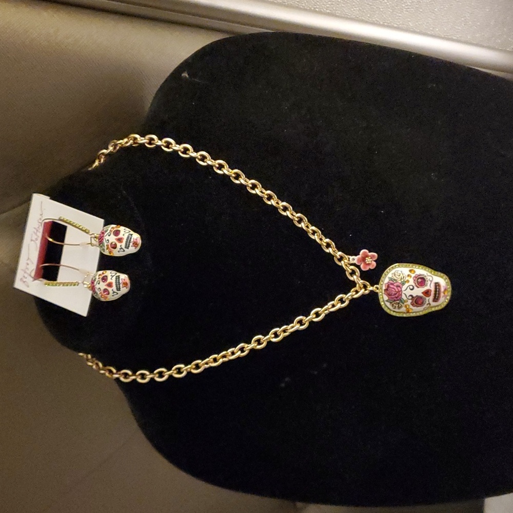Betsey Johnson Earrings and Necklace Set